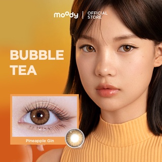 Moody คอนแทคเลนส์สี แบบใช้แล้วทิ้ง ครึ่งปี Pineapple Gin (0.00 และ -1 ถึง -8) - Bubble Tea