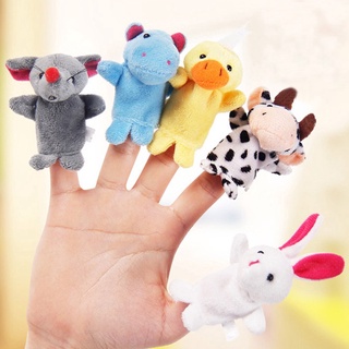 10Pcs Cartoon Animal Finger Puppet Baby Plush Toys Children Kids Baby Doll Soft Toys