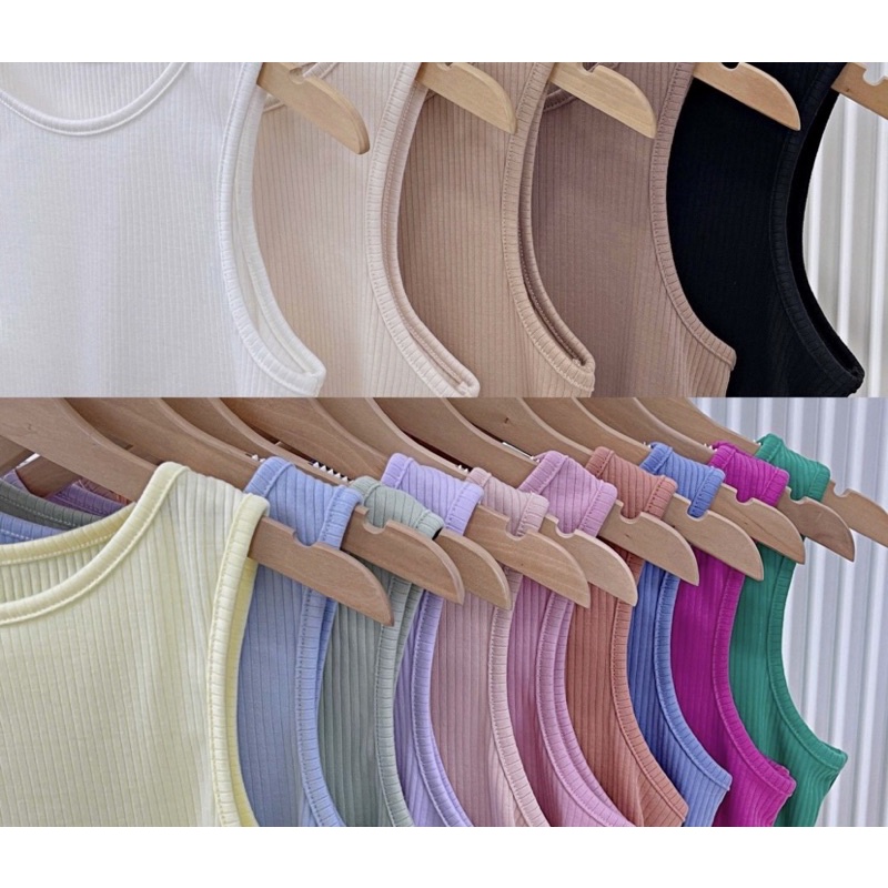 ♦️DOODEE2♦️BASIC CROP เสื้อกล้ามครอป แขนเว้า ผ้าร่องใหญ่ - รูปที่ 5