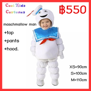 พร้อมส่งชุดผีเด็ก มาร์สเมลโลแมน โกสต์บัสเตอร์ ฮาโลวีน ปาร์ตี้ kids costumes murshmallow man Ghostbusters Halloween Party