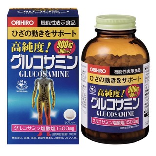 พร้อมส่ง🌟ORIHIRO Glucosamine 1500mg. (900 เม็ด 90 วัน) อาหารเสริมกลูโคซามีน สำหรับผู้ที่มีปัญหาข้อเข่าเสื่อม จากประเทศญี