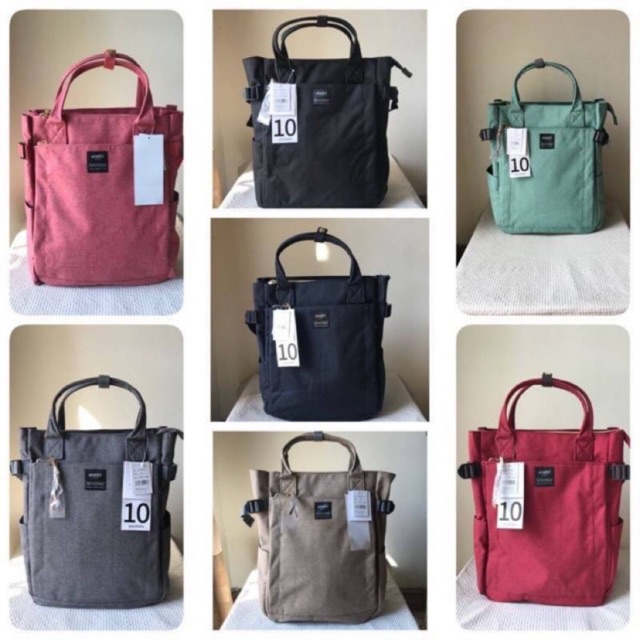 กระเป๋าเป้ผู้หญิง แถบ anello 10 POCKET รุ่น AT-C1225 แท้จากญี่ปุ่นของใหม่ ขายถูก