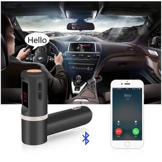 PP BC08 Wireless In-Car Bluetooth FM Transmitter with 2-Port USB CarCharging Hands-Free Calling MP3 Player