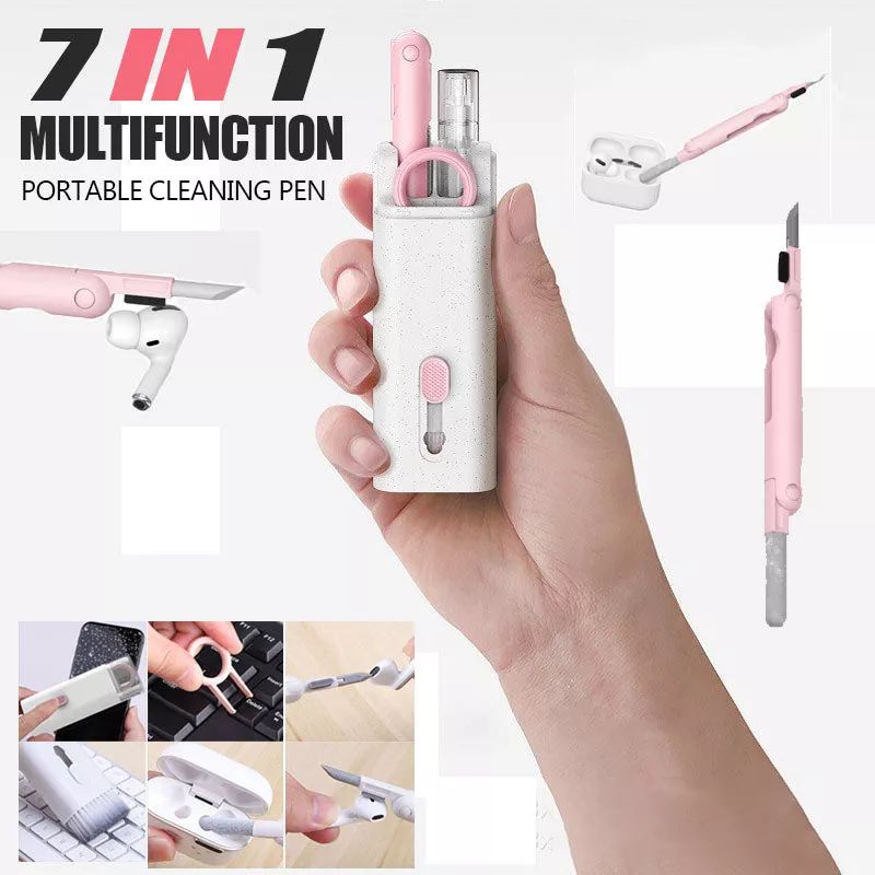 ปากกาทำความสะอาดหูฟัง 7-in-1 ชุดแปรงทําความสะอาดคีย์บอร์ด และหูฟัง สําหรับคอมพิวเตอร์