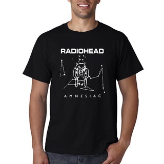 เสื้อยืดลําลอง ผ้าฝ้าย 100% แขนสั้น คอกลม พิมพ์ลายโลโก้ Radiohead Amnesiac 3D สําหรับผู้ชายS-5XL