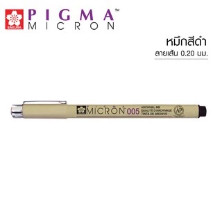 SAKURA (ซากุระ) ปากกาพิกม่า SAKURA Pigma Pen แบบด้ามเดี่ยว (ปากกาตัดเส้น ปากกาดำ ปากกากันน้ำ) รหัส XSDK