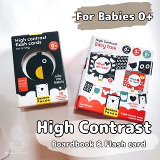 [พร้อมส่ง] หนังสือ High Contrast books &amp; Flash card สำหรับเด็กแรกเกิด การ์ดกระตุ้นพัฒนาการการมองเด็กแรกเกิด 0+