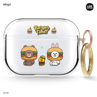 elago l LINE FRIENDS Burger Time AirPods Pro Case เคส (elago X LINE ลิขสิทธิ์แท้) สินค้าพร้อมส่ง