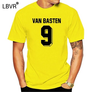 เสื้อยืดผ้าฝ้ายCOTTON เสื้อยืด พิมพ์ลาย Marco Van Basten Holland Netherlands No 9 สไตล์เรโทร สําหรับผู้ชายS-5XL