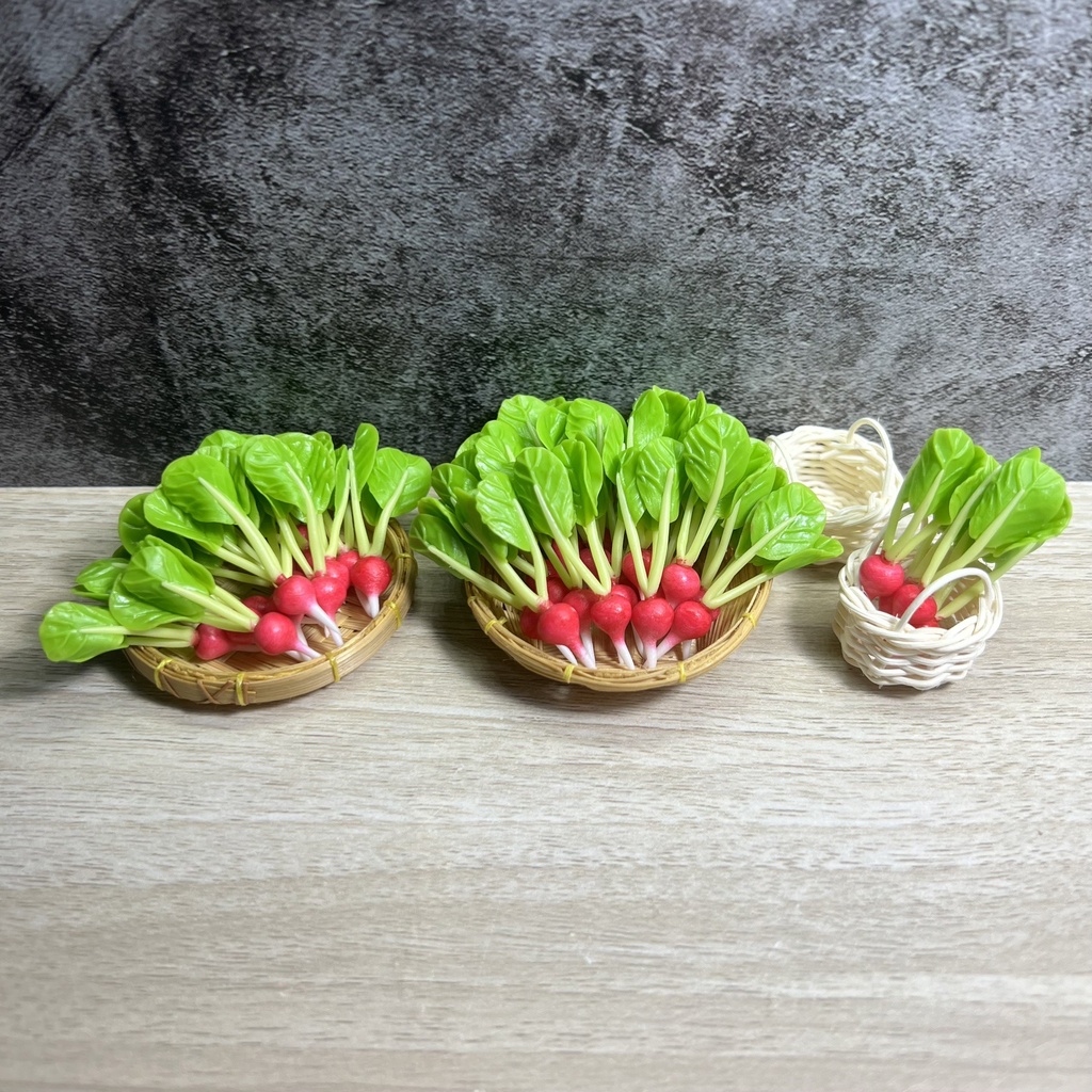 แรดิช (Radish) แรดิชจิ๋ว แรดิชดินปั้น ผลไม้ดินปั้น ผักดินปั้น #ของจิ๋ว #miniature