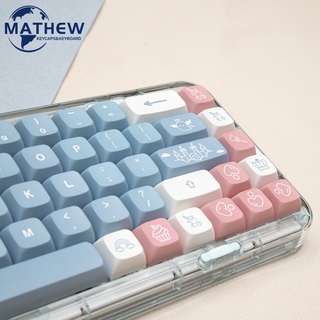 135Keys XDA Profiles Castle in the Sky Keycaps Dye-Sublimation ปุ่มกดคีย์บอร์ดเล่นเกม PBT สําหรับ RK61 RK71 61 71 84 108