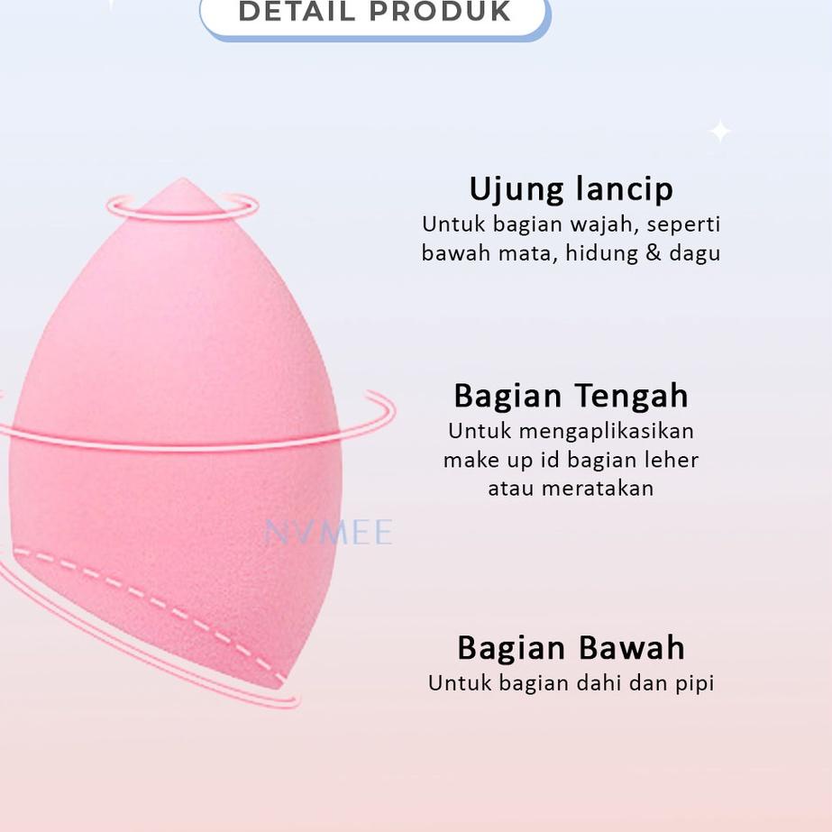 Shopee MALL 〗5.5 /[SHOPEE MALL]/ Star 〗 NVMEE - Eggy Premium Soft Beauty Blender Sponge สําหรับแป้งแ