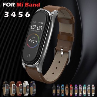 สายนาฬิกาข้อมือ สายหนัง แบบเปลี่ยน สําหรับ Xiaomi Mi Band 7 Mi Band 3 4 5 6