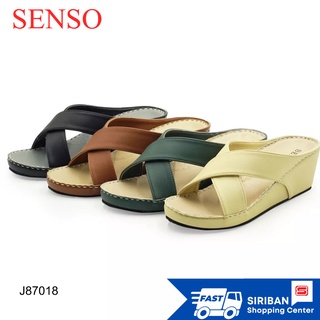 SENSO รองเท้าส้นพียู เพื่อสุขภาพ พื้นนุ่ม (PU Heel) รุ่น J87018