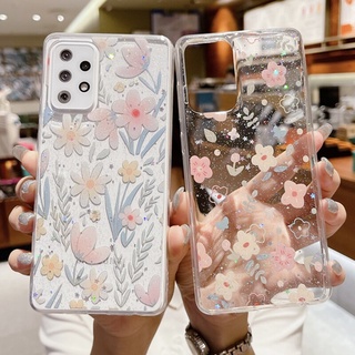 เคสโทรศัพท์มือถือซิลิโคนลายดอกไม้สําหรับ Samsung Galaxy A52 A72 A42 A32 A22 A21S 4G/5G