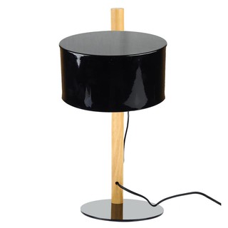 Table lamp TABLE LAMP CARINI 18T41 MODERN METAL/WOOD BLACK/WOOD The lamp Light bulb โคมไฟตั้งโต๊ะ ไฟตั้งโต๊ะ CARINI 18T4