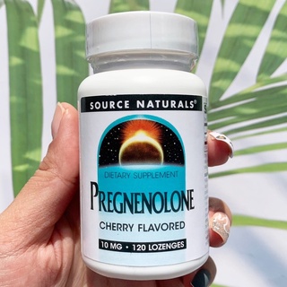 เพรกนิโนโลน แบบเม็ดอม รสเชอร์รี่ Pregnenolone Cherry Flavored 10 mg 120 Lozenges (Source Naturals®)