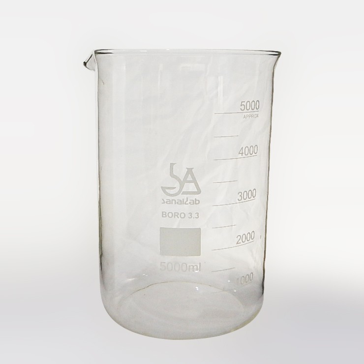 บีกเกอร์ทนไฟ (Borosilicate Glass) 25 / 50 / 100 / 150 / 250 / 500 / 600 / 1000 / 2000 / 3000 / 5000 มิลลิลิตร (ฺBeaker)