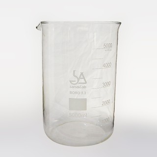 บีกเกอร์ทนไฟ (Borosilicate Glass) 25 / 50 / 100 / 150 / 250 / 500 / 600 / 1000 / 2000 / 3000 / 5000 มิลลิลิตร (ฺBeaker)