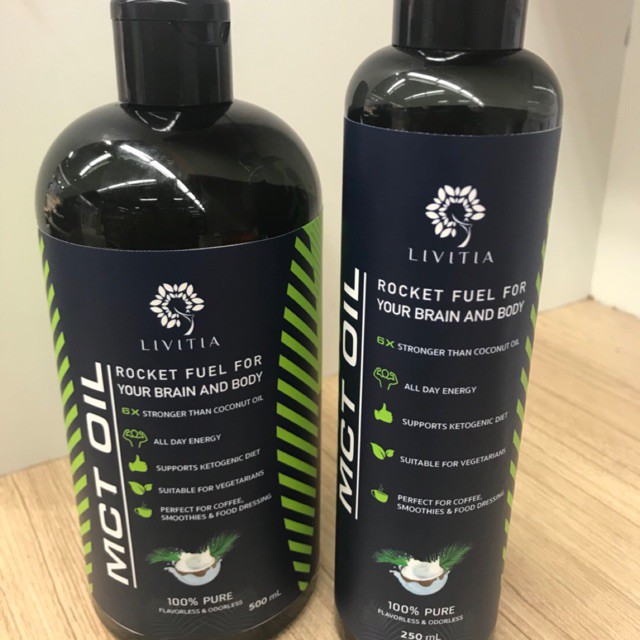 MCT Oil C8,C10 500 ml นำ้มันมะพร้าว 100% ช่วยให้เข้าคีโตสิสได้เร็ว