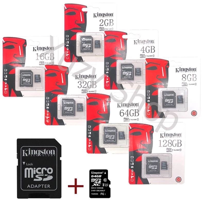 เมมโมรี่การ์ดหน่วยความจำKingston Memory Card Micro SD 2/4/8/16/32/64/128/256GB คิงส์ตัน เมมโมรี่การ์ด SD Card