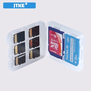 Jtke 8 Slots Micro Sdhc Tf Ms กล่องเคสพลาสติกสําหรับใส่เมมโมรี่การ์ด