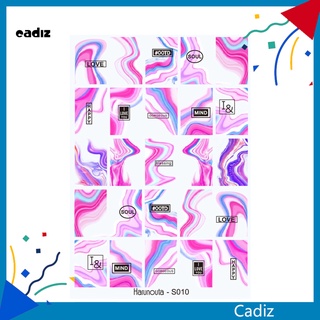 Cadi สติกเกอร์ติดเล็บ แบบบางพิเศษ ลายดอกไม้ ใบไม้ ออกแบบดี สร้างสรรค์ สําหรับเด็กผู้หญิง วาเลนไทน์