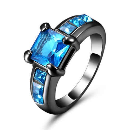 ผู้หญิง Nice White Sapphire ขนาด 6 10kt สีขาว Gold Filled แหวนแต่งงานสีขาว