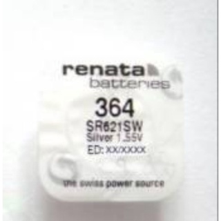 ถ่านกระดุม Renata 364, SR621SW 1.55V จำนวน 1ก้อน ของใหม่ ของแท้