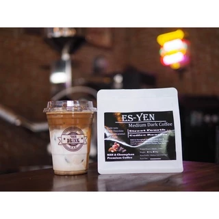 เมล็ดกาแฟคั่ว ES-YEN เหมาะกับเอสเย็นสู้นมอเมริกาโน่เข้มๆ คั่วกลางเข้ม Full city (Medium Dark Roast)