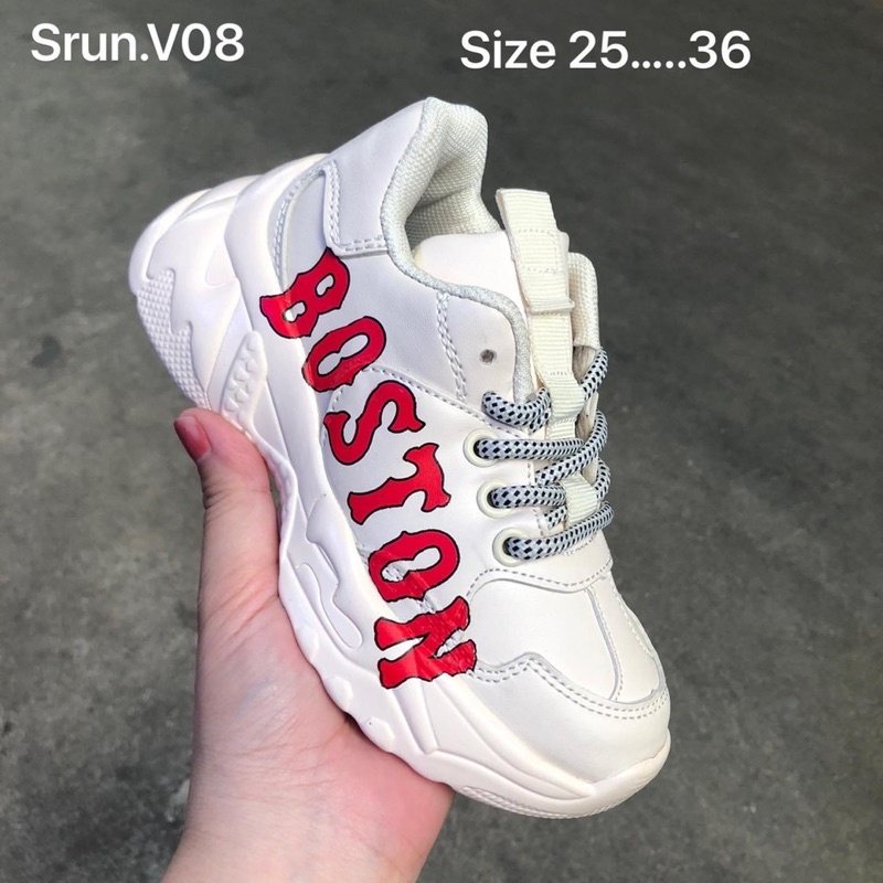 รองเท้าผ้าใบของเด็ก MLB Boston มี25-36 รองเท้าน่ารักใส่สบาย ไม่เจ็บเท้า รองเท้าเด็กน้อย ใส่ได้ทั้งผู้หญิง&ผู้ชาย