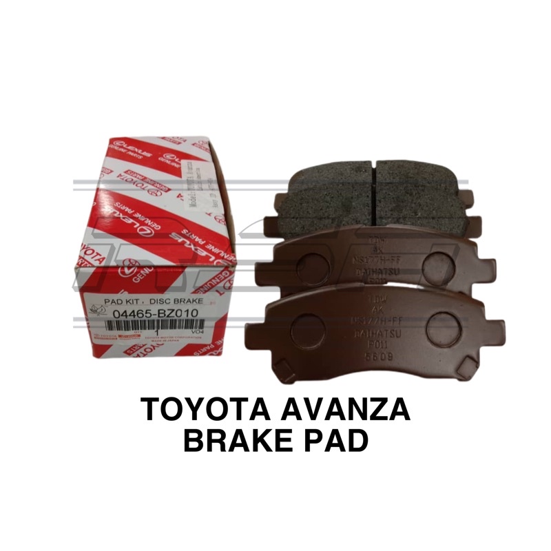 04465-BZ010 Toyota Avanza 1.3,1.5 F601/602 651/52 Rush F700 ผ้าเบรคหน้า