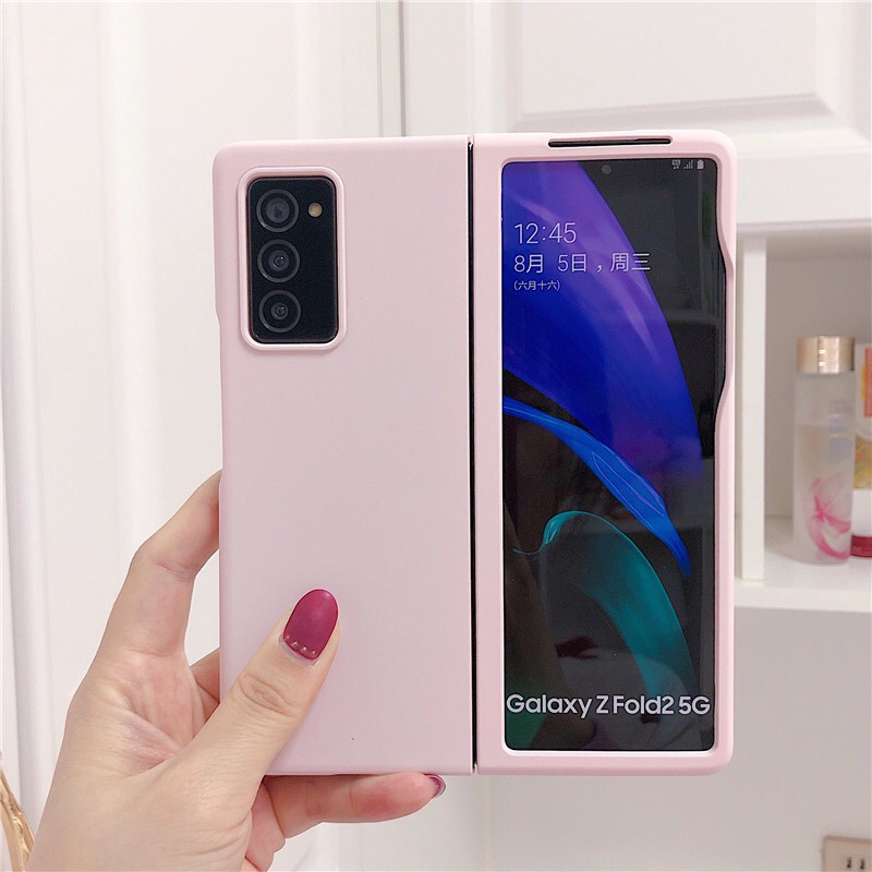Galaxy Z Fold2 5G กรณี Samsung Galaxy Z พับ 2 5G Galaxy W21 Matte สเปรย์สี macaron สี Hard โทรศัพท์ม