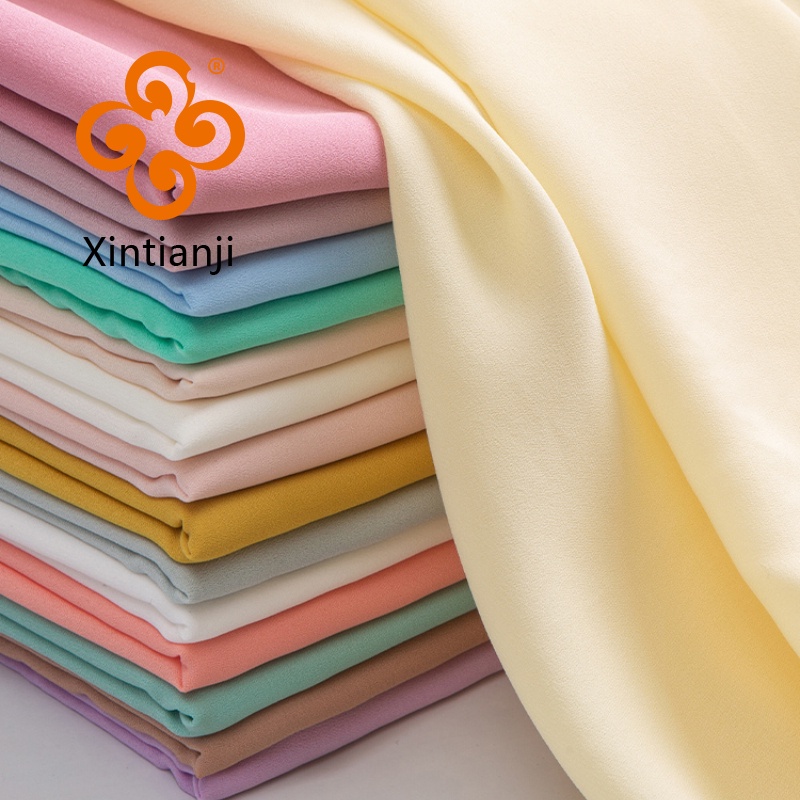 ฤดูร้อนสีทึบชีฟองผ้า DIY Handmade เสื้อผ้ากระโปรงซับเสื้อผ้า DIY Handmade เสื้อผ้าครึ่งเมตรผ้า TJ7466