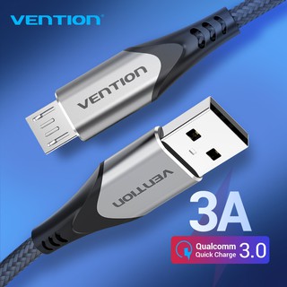 Vention Micro USB 3A Nylon สายชาร์จ/Data สายชาร์จเร็ว Fast Charge Data Cable(Gray/Red)