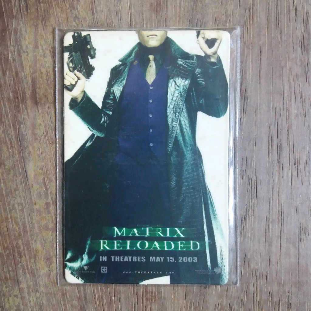 [ของสะสม] แม่เหล็กติดตู้เย็นลายโปสเตอร์ภาพยนตร์ มอร์เฟียส เดอะ เมทริกซ์ The Matrix Reloaded จากโรงหน