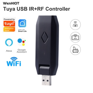 Tuya รีโมตคอนโทรลไร้สาย WiFi USB IR+RF อินฟราเรด พร้อมฟังก์ชั่นการเรียนรู้ สําหรับ alexa google home