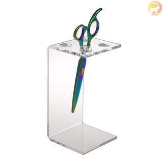 F &amp; H Professional Hair Scissor Comb Holder Salon Scissor Shear Rack Hairdressing Combs Organizer Acrylic Transparent