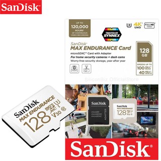 SanDisk MAX ENDURANCE microSD Card 128GB Speed Read 100mb/s Write40mb/s (SDSQQVR-128G-GN6IA) สำหรับกล้องวงจรปิด โดยเฉพาะ