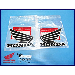 HONDA WING T1 STICKER "GENUINE PARTS"  // สติ๊กเกอร์ HONDA แท้ สีดำตัดขอบขาว สินค้าคุณภาพดี