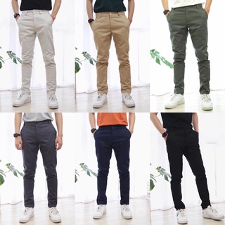 9%Clothing-กางเกงขายาว “CHINO SKINNY” ทรงกระบอกเล็ก ใส่เที่ยวก็ได้ ใส่ทำงานก็ดี (Looker100%)