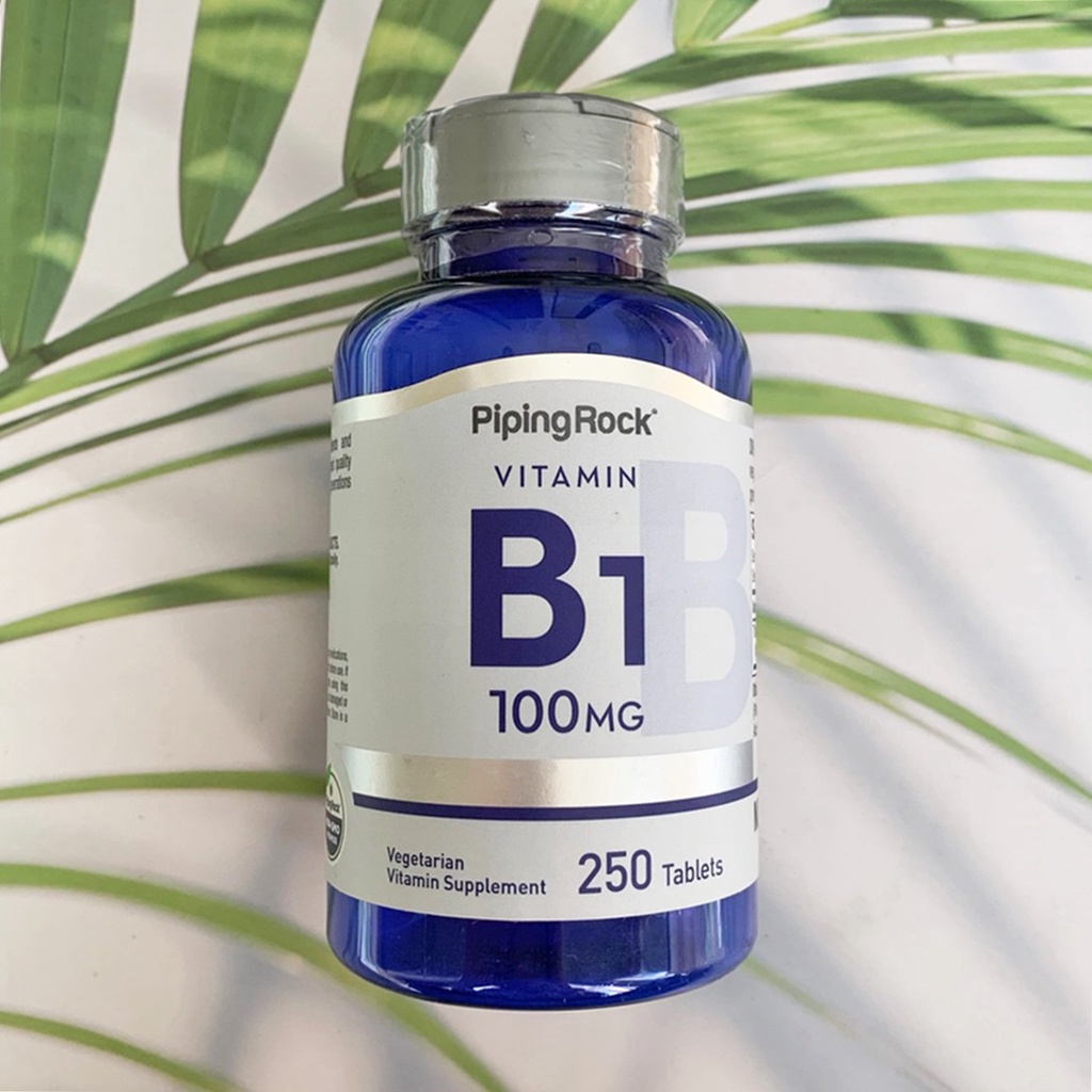 วิตามิน Vitamin B-1 as Thiamin 100 mg 250 Tablets (PipingRock®) บำรุงระบบประสาท B1 B 1 ไทแอมีน
