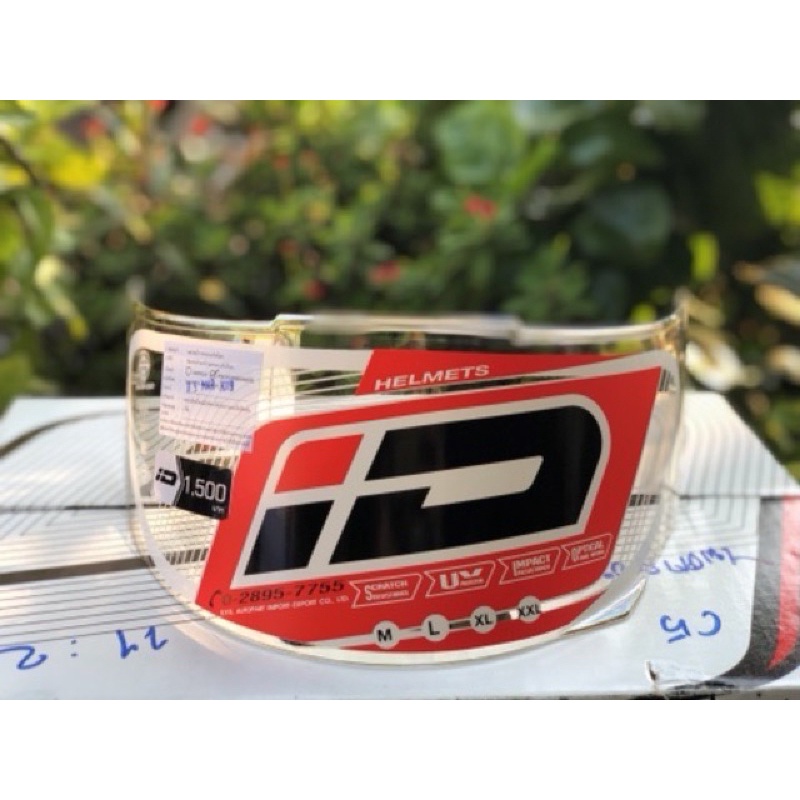 ชิวหมวกกันน็อค index id spartan สีปรอทอ่อน กระจกหน้าหมวกกันน็อค