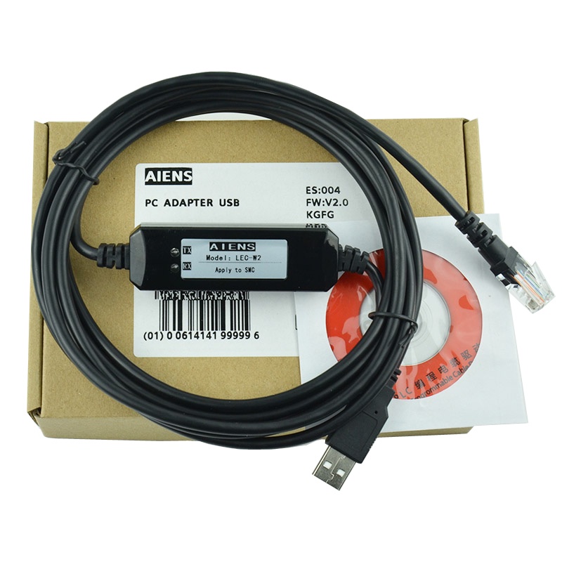 SZ เหมาะสําหรับ SMC ไฟฟ้ากระบอกไดร์เวอร์สายการระบาดสายการเขียนโปรแกรม LEC-W2 สายดาวน์โหลดข้อมูล LEC-