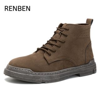 RENEBN ฤดูร้อนใหม่รองเท้าอินเทรนด์นักเรียนระบายอากาศรองเท้าลำลองผู้ชายมาร์ตินรองเท้าสไตล์อังกฤษ