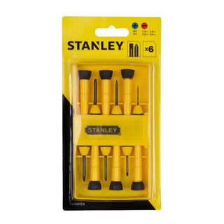 STANLEY ชุดไขควงซ่อมนาฬิกา รุ่น 66-052 (ชุด 6 ตัว) สีดำ - เหลือง เครื่องมือช่าง