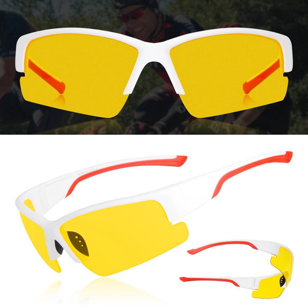 night driving vision anti glare yellow lens glasses