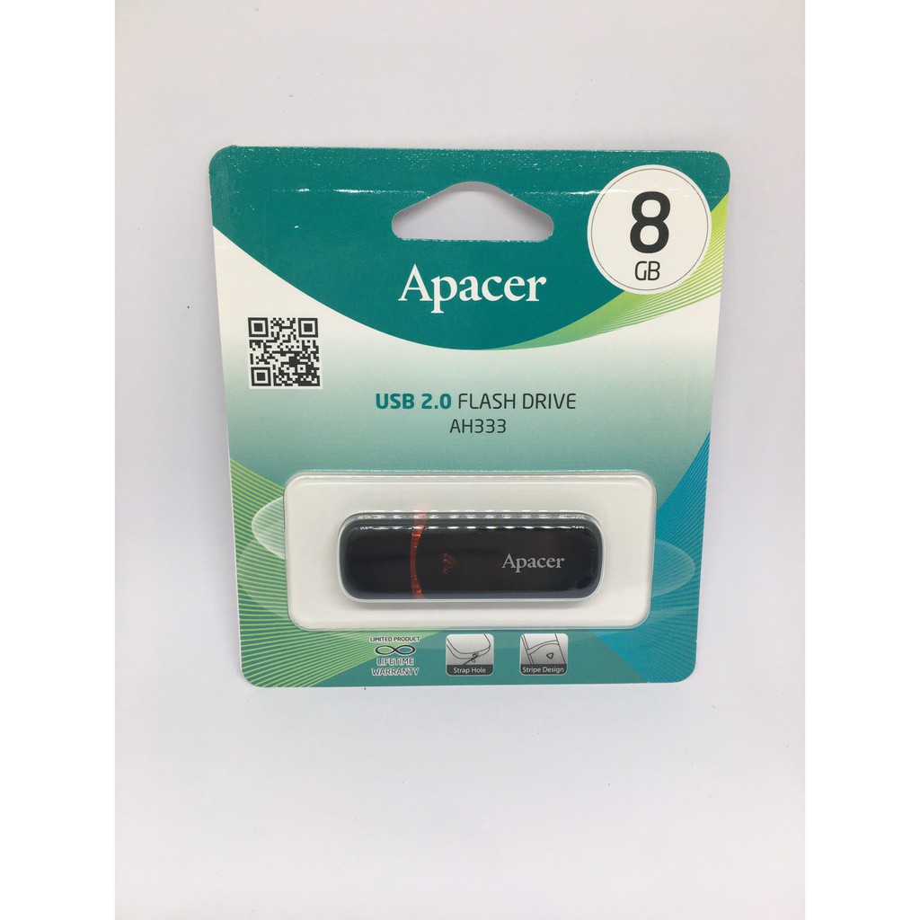 +++ Flash Drive Apacer 8GB รุ่น AH333 (ฺสีดำ) +++