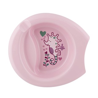 [ใช้ 2 โค้ดลดเพิ่ม] Chicco Easy Feeding Plate 6M+ ชามอาหารเด็กลายสุดน่ารัก พร้อมกับฐานจานวางกันลื่น