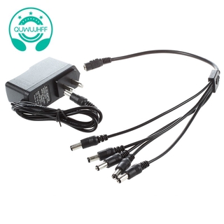 9V Effect Pedal Power AC DC Adapter US Plug W/ 5 Way Chain Splitte Cable